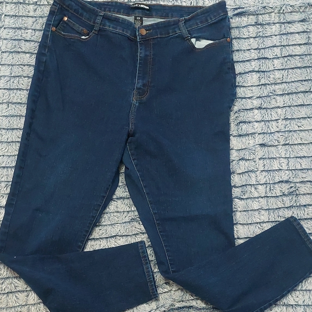fashion Nova 2x Dark Denim Skinny Jeans